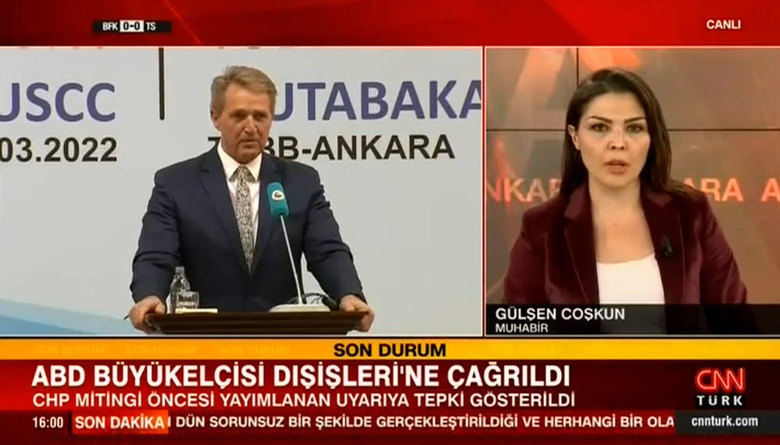 ABD Büyükelçisi Dışişleri Bakanlığına çağrıldı