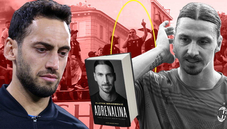 Son Dakika: Zlatan Ibrahimovic, Milanın şampiyonluk kutlamasında Hakan Çalhanoğluna sataştı Mikrofonu aldı ve...