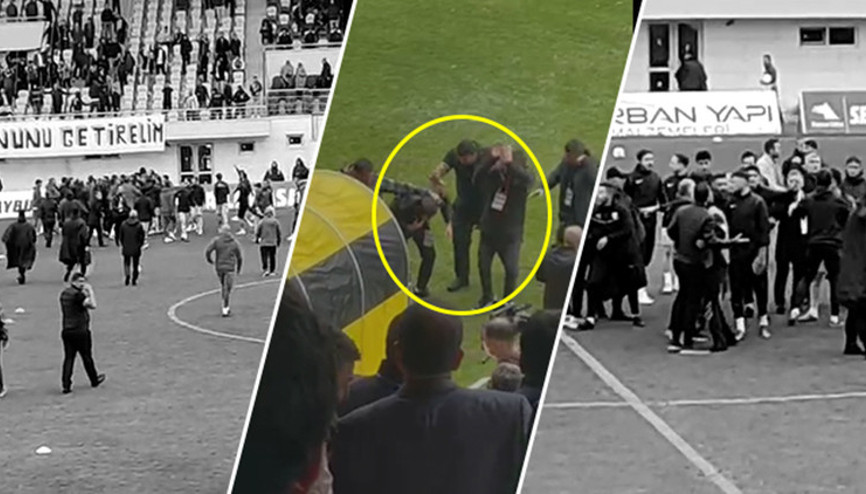 Bayburt Özel İdare Spor - Bodrumspor maçında büyük olaylar Hakemler ısınmaya dahi çıkamadı (Bodrumspor 2. Lig Play-Off finaline yükseldi)