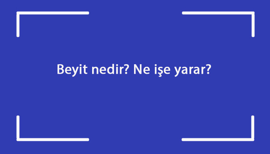 Beyit nedir Ne işe yarar Nazım birimi beyit ve bent nasıl bulunur