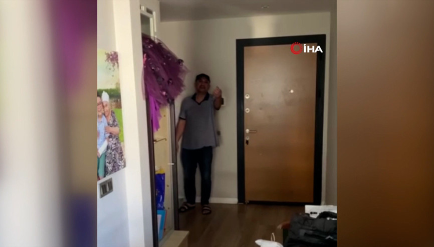 Genç kadının evine zorlan giren adamın  yaşattığı dehşetin yeni görüntüleri