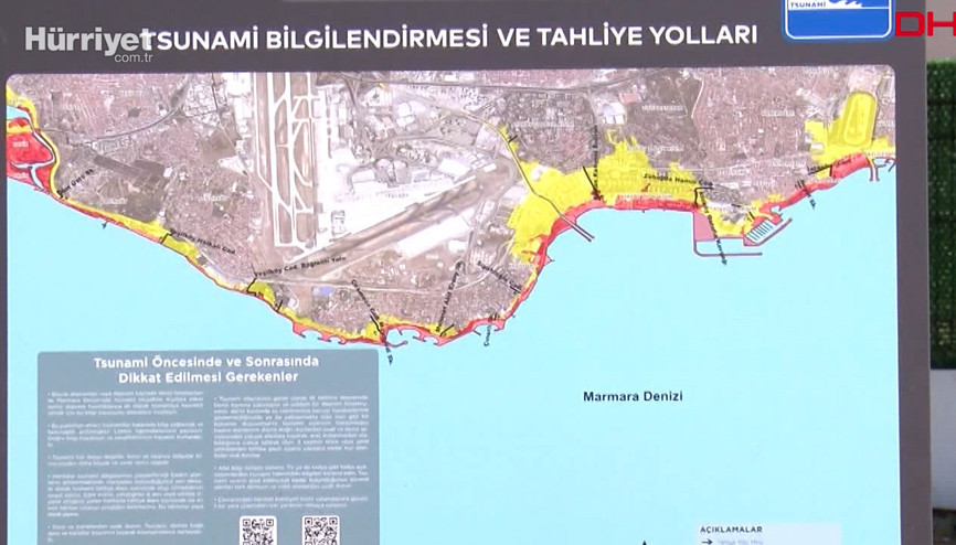 İstanbula levhaların ardından tsunami bilgilendirme panoları
