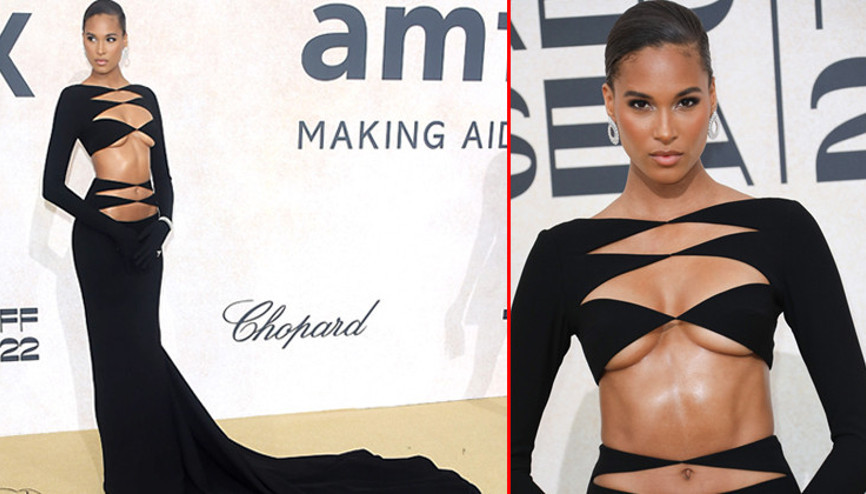 Olaylı elbiseyi bu sefer de o giydi