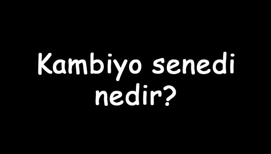 Kambiyo senedi nedir Nasıl düzenlenir Kambiyo senedi özellikleri nelerdir