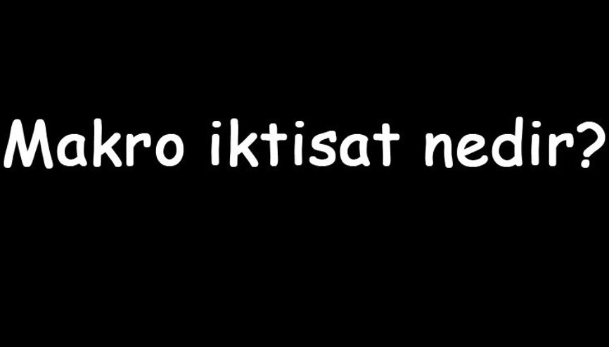 Makro iktisat nedir Nasıl öğrenilir Makro iktisat ne zaman ortaya çıkmıştır