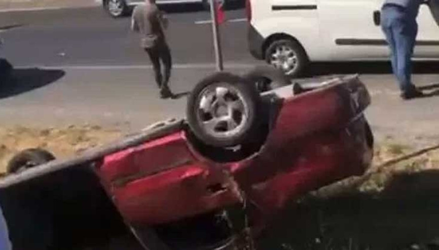 Kumburgazdaki kaza güvenlik kamerasında
