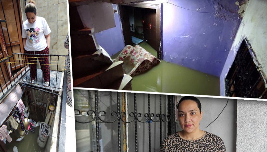 İBB çalışması boruyu patlattı, evi atık su bastı: Tüm eşyalar kullanılamaz halde