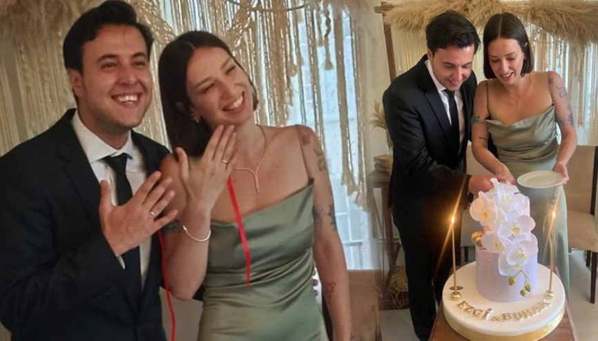 Oyuncu Burak Topaloğlu ve Ezgi Tanır nişanlandı