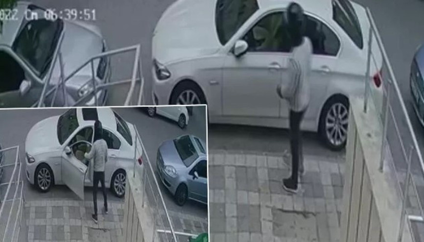 Ümraniyede hayalet gösterge hırsızları kamerada