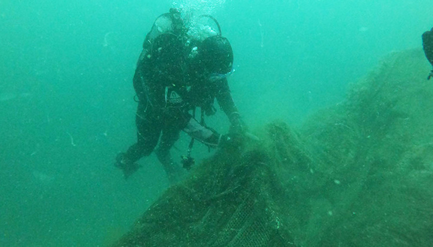 Türkiyenin en büyük hayalet ağı çıkartıldı 120 metre uzunluğunda...