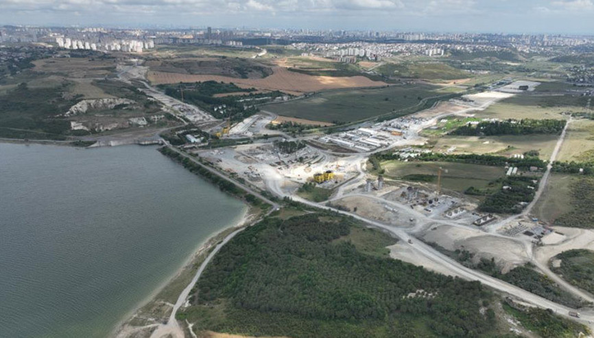 Kanal İstanbulun ilk köprüsü yükseliyor