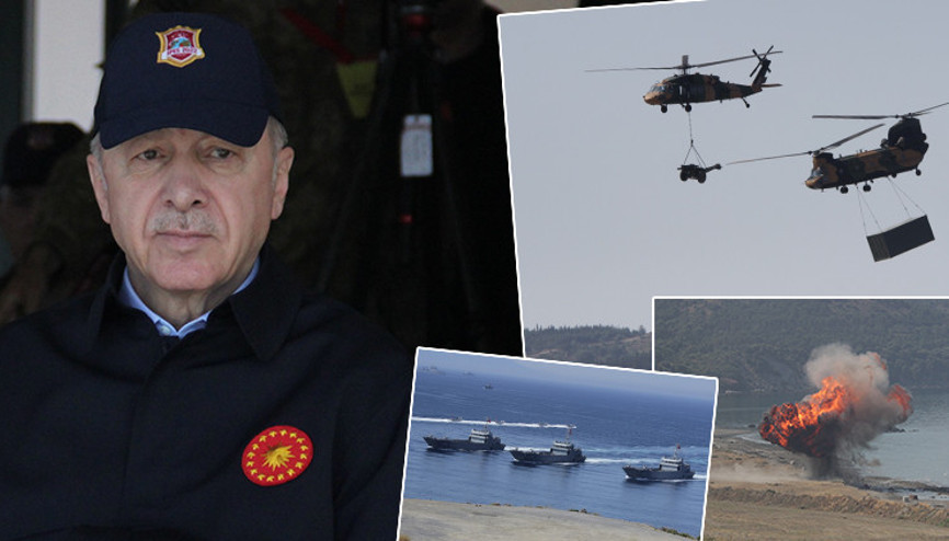 Son dakika... İzmirde nefes kesen Efes-2022 Tatbikatı Cumhurbaşkanı Erdoğan da katılıyor