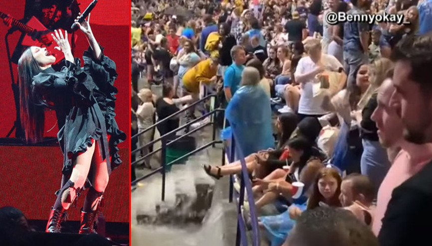 Ünlü şarkıcının konserini sel aldı: Hepiniz güvende misiniz