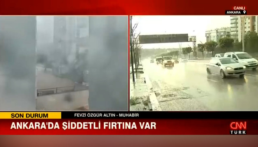 Ankarada şiddetli fırtına var
