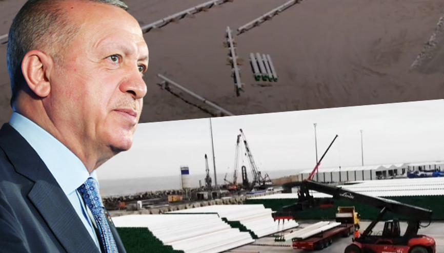 Filyosta tarihi gün Karadeniz doğal gazı için ilk boru denize iniyor