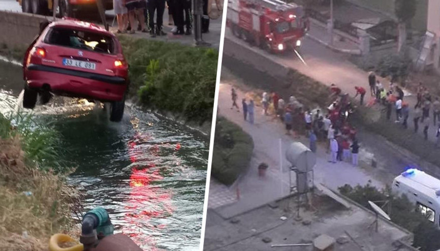 Mersinde otomobil sulama kanalına düştü: 2 kişi hayatını kaybetti