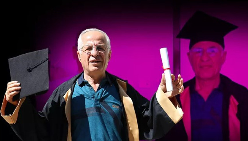 Pes etmedi, 63 yaşında üniversiteden mezun oldu