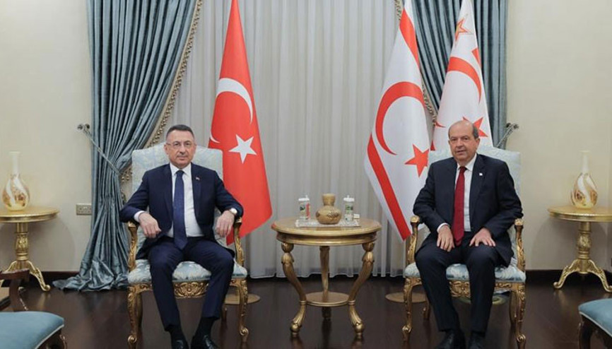 Fuat Oktay KKTC Cumhurbaşkanı Ersin Tatar ile görüştü