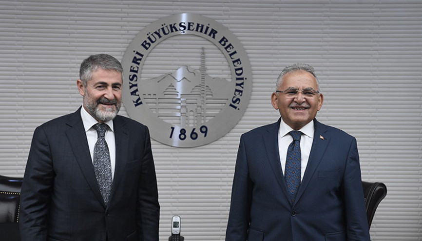 Hazine ve Maliye Bakanı Nebati’den Başkan Büyükkılıç’a ziyaret