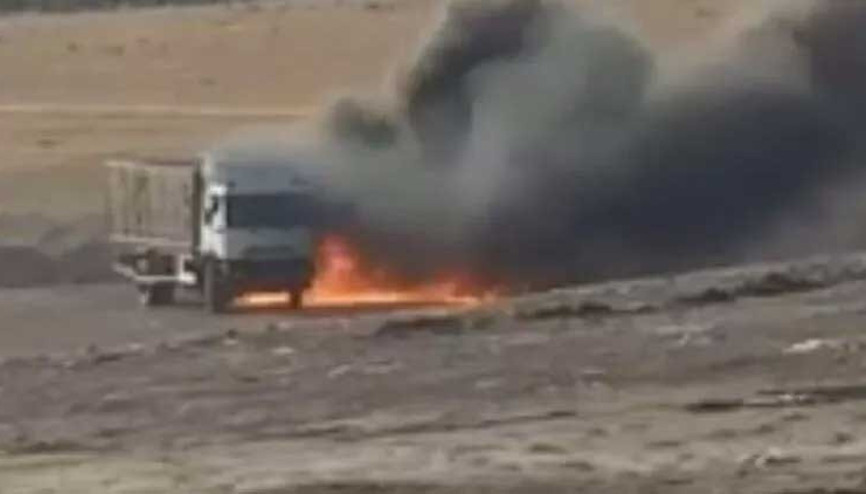 Suriyede bomba yüklü kamyon imha edildi