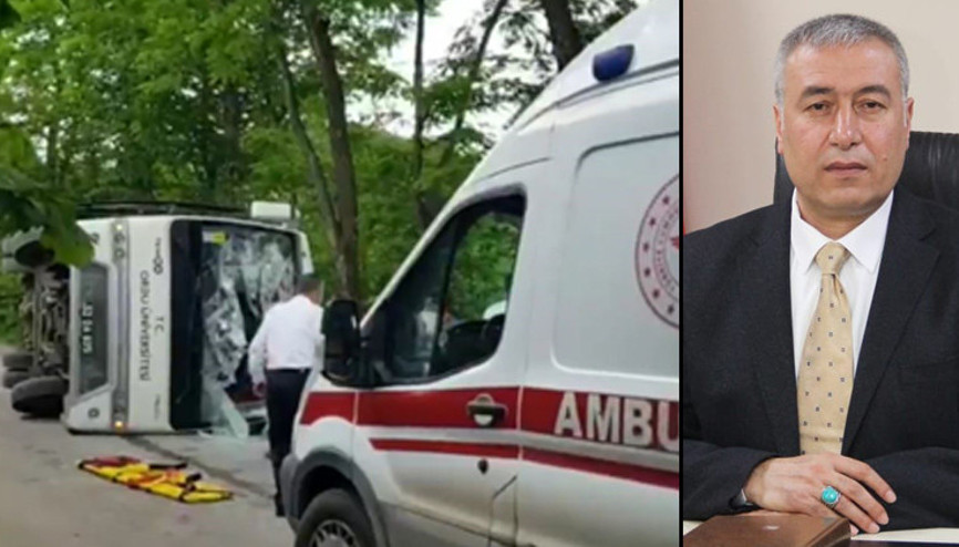 Öğretim görevlilerinin aracı kaza yaptı dekan hayatını kaybetti