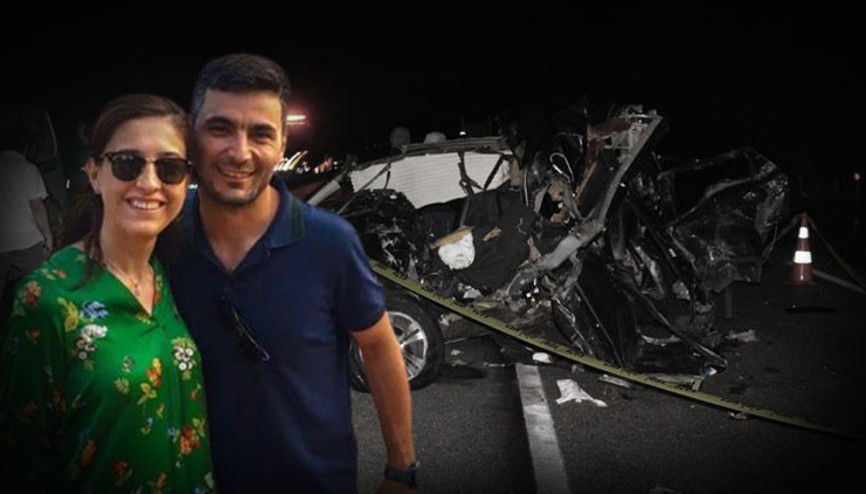 Balayı dönüşü kazada ölen çift yan yana toprağa verildi