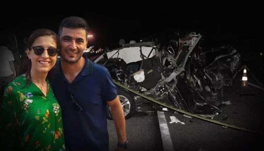 Balayı dönüşü kazada ölen çift, yan yana toprağa verildi