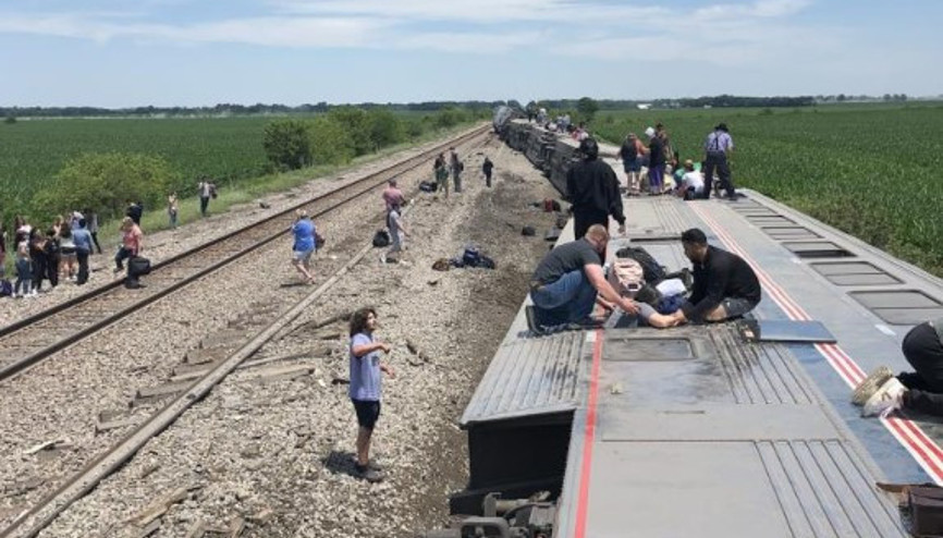 ABDde tren faciası Çok sayıda ölü ve yaralı var
