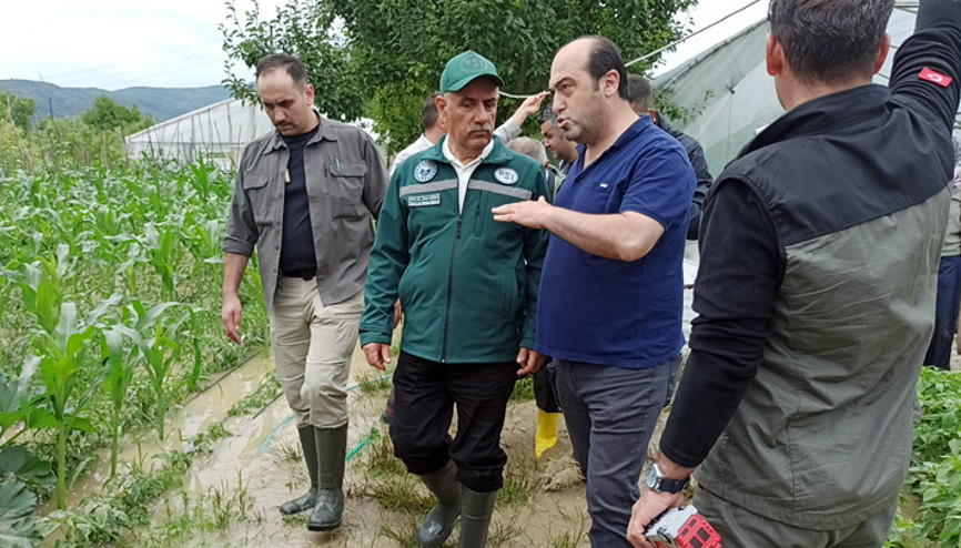 Bakan Kirişciden selin vurduğu Zonguldakta inceleme