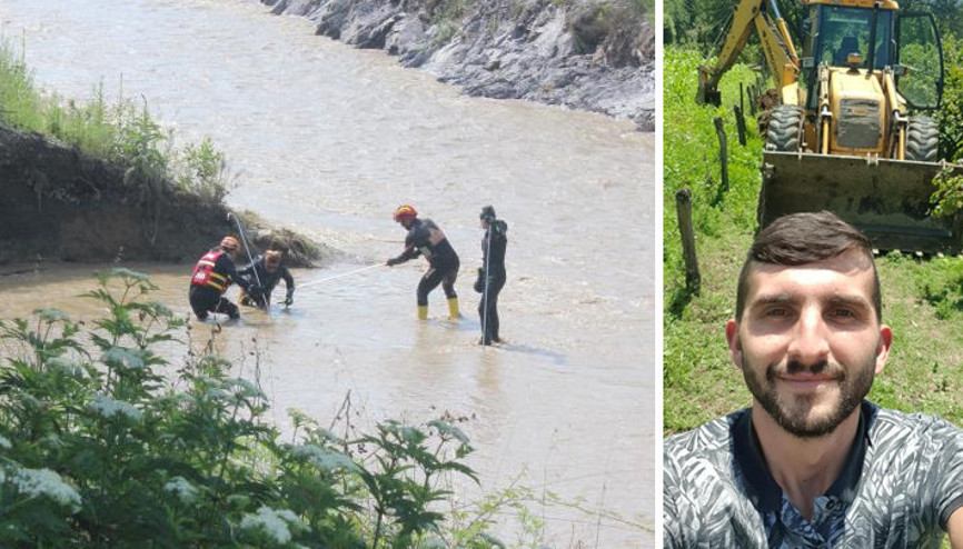 Kayıp kepçe operatörü karada ve derede aranıyor