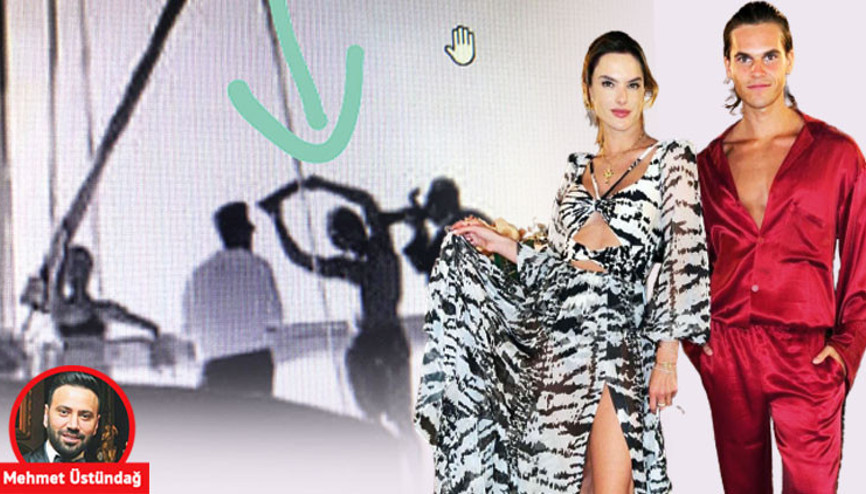 Top model Alessandra Ambrosio çekim için Marmarise geldi... Asistan Miro