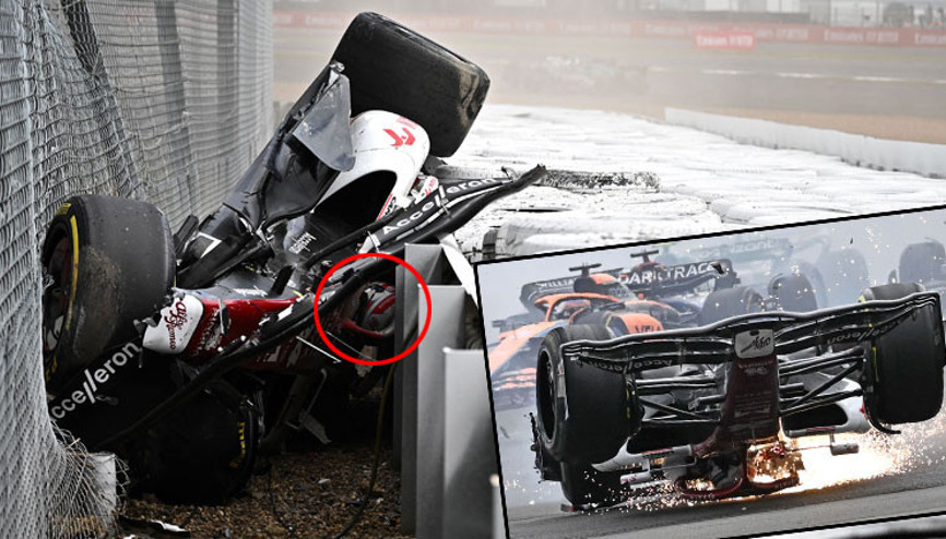 Formula 1in Premier Ligi Britanya GP Zhounun kazası, Ferrarinin büyük hatası, Sainzın zaferi, Leclerc ve Verstappenin hayal kırıklığı...