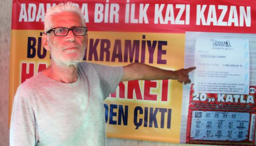 20 liralık bilet aldı Kazı Kazandan 1 milyon lira kazandı