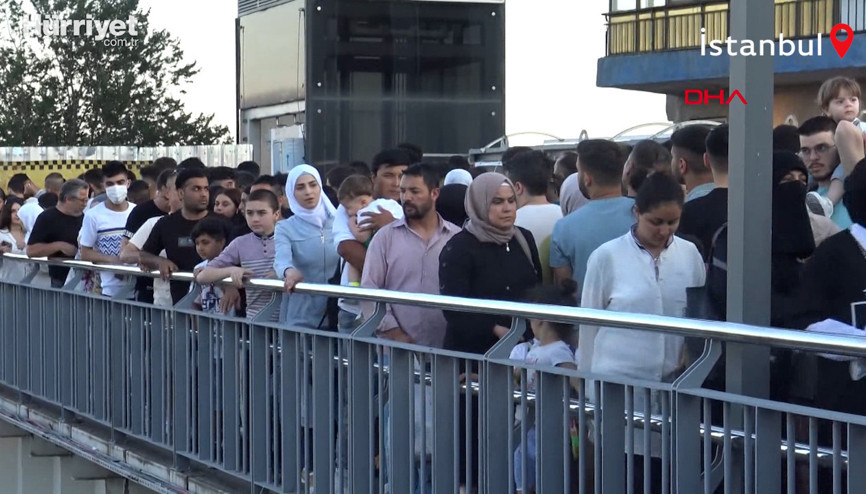 Avcılarda şaşırtan görüntü Üstgeçit kilit