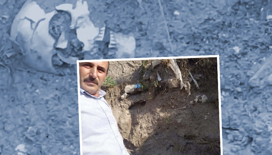 Çankırıda şaşırtan görüntü İskeletle selfie çekti