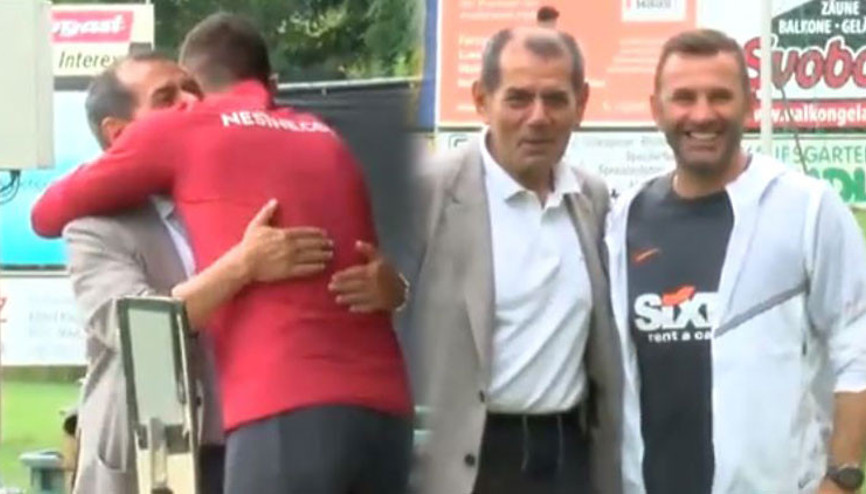 Galatasaray antrenmanına Dursun Özbek ziyareti Transfer zirvesi...