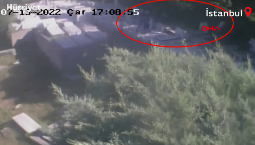 Hasköy Yahudi Mezarlığındaki saldırı görüntülendi: 5 çocuk gözaltına alındı