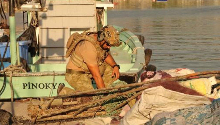 Zonguldakta balıkçıların ağına havan mermisi takıldı