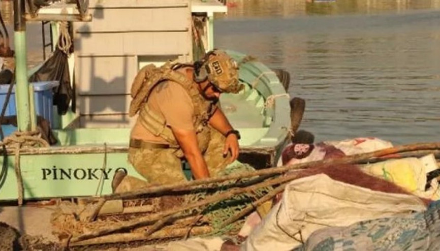 Zonguldakta balık tutanların ağına havan mermisi takıldı