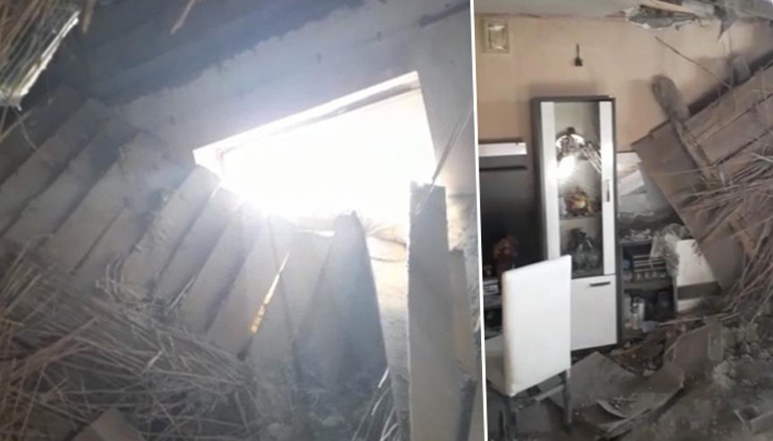 Ağrı’da bir evin odası çöktü Uyandıklarında şoke oldular