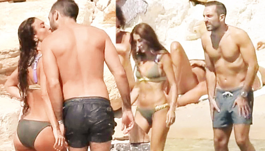 Merve Oflaz ile Allan Hakkonun romantik tatili...  Öpmeye doyamadı