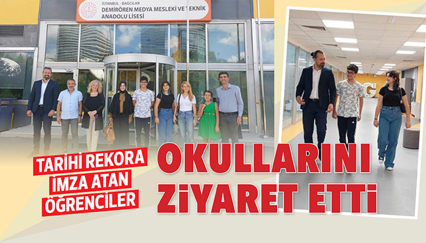 Tarihi rekora imza atan öğrenciler okullarını ziyaret etti Tarihi rekora imza atan öğrenciler okullarını ziyaret etti