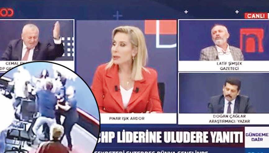 Canlı yayında gazeteciye saldırı Canlı yayında gazeteciye saldırı