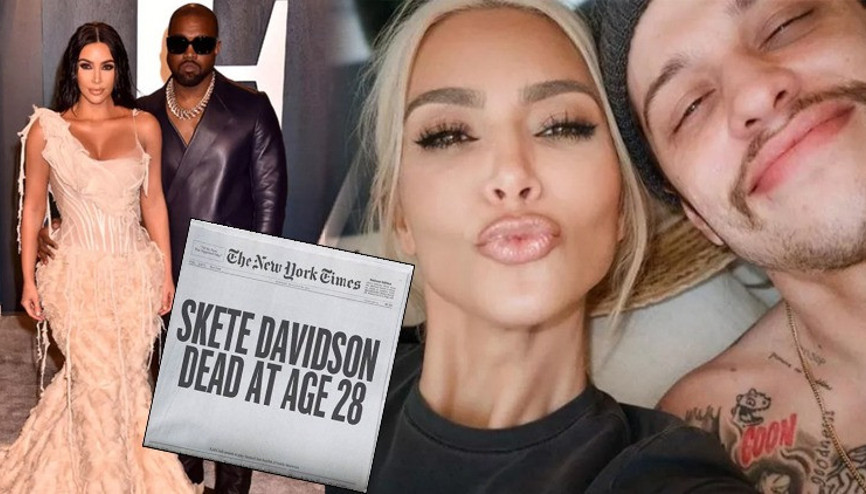 Pete Davidson -Kim Kardashian ayrılığına Kanye Westten ilginç kutlama