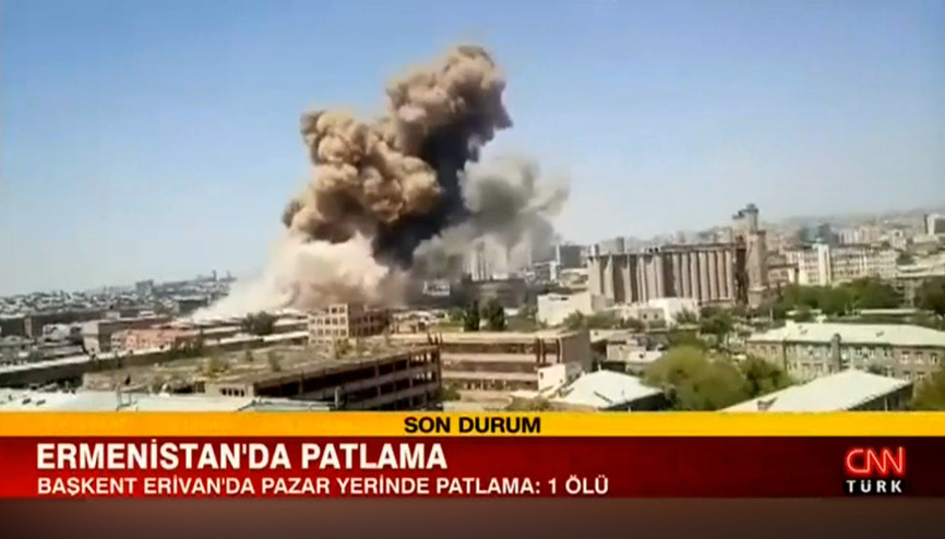 Ermenistanın başkentinde patlama