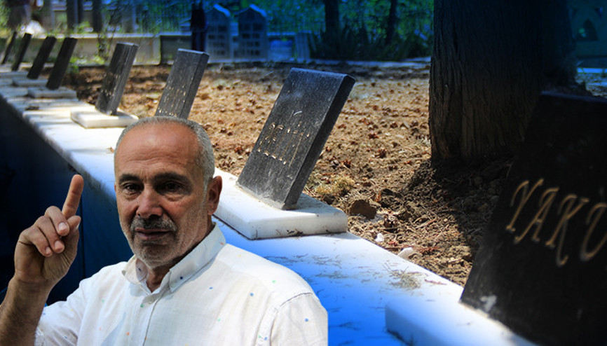 Mezarlıkta kahreden kare... Deprem size neyi çağrıştırıyor sorusuna verdiği cevap boğazları düğümlendi