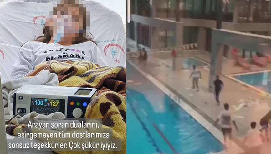 Beykozdaki spor salonunda çatının çöktüğü dehşet anları kamerada