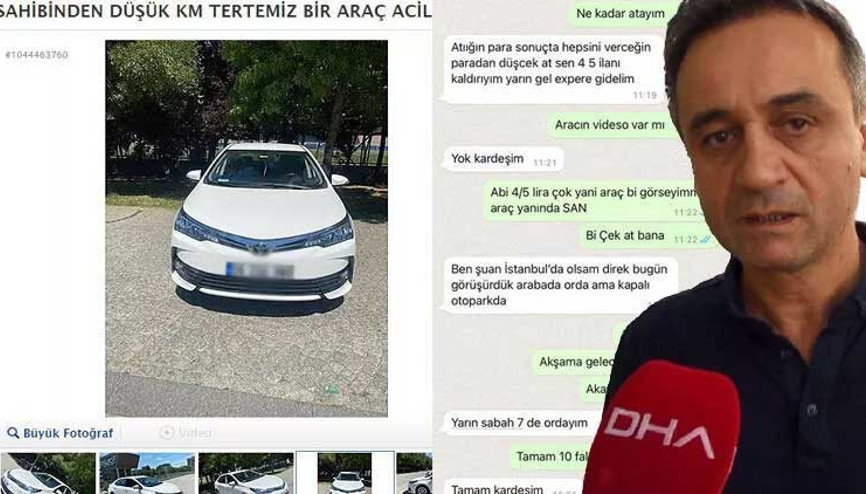 Sahte ilanla otomobilini satışa çıkarmışlar