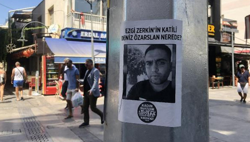 Ezginin cinayet şüphelisinin bulunması için ilan bastırdılar