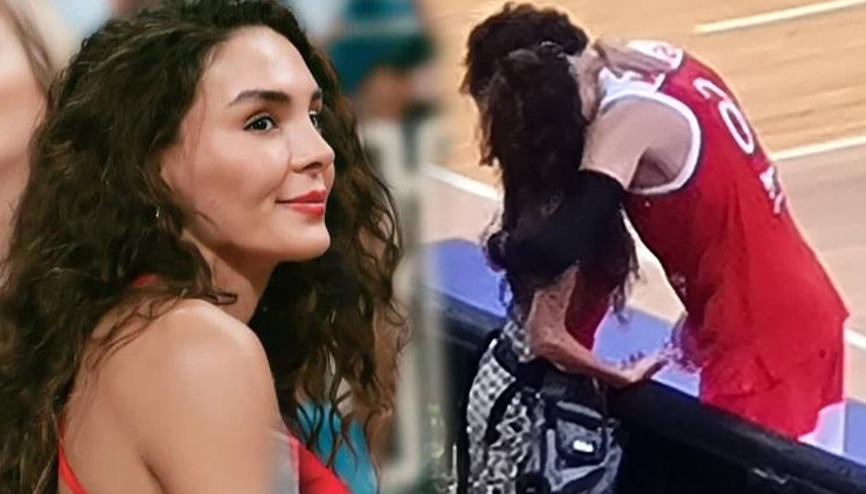 Basket maçının yıldızı oldu Komşuda Ebru Şahin fırtınası...